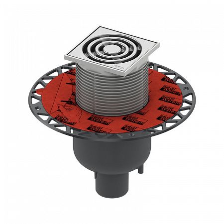 Трап дренажный TECE TECEdrainpoint S 130, вертикальный с фланцем Seal System 3601300