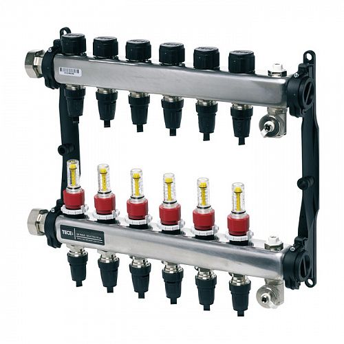 Коллектор TECE TECEfloor для поверхностного отопления 1 x 16 push-fit, 11 контуров 77311111