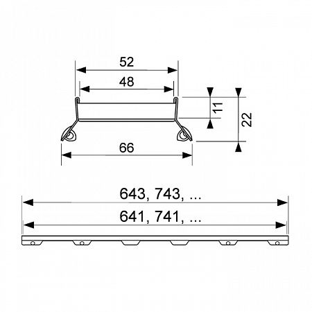 Основа для плитки TECE TECEdrainlinе plate II, 1200 мм, глянцевая 601272