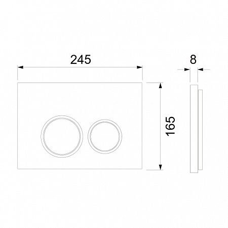 Комплект TECE spring, панель смыва с круглыми кнопками, белый глянцевый K955103