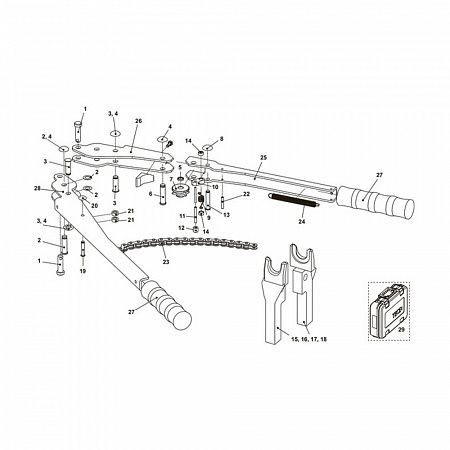 Насадка TECE для ручного инструмента (запресовщик HPW-L 720050) D25 720063