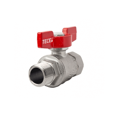 Кран шаровой TECE полнопроходной, 1/2 ВН, бабочка 13300011
