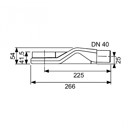 Сифон TECE TECEdrainline низкий, DN40, боковой 650004