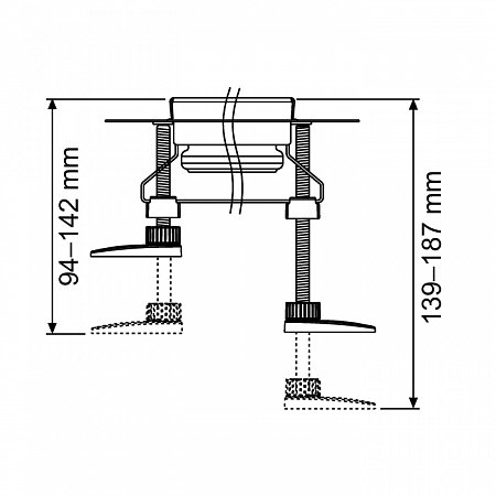 Комплект опор TECE TECEdrainline, 4 x 94 -142 мм 660003