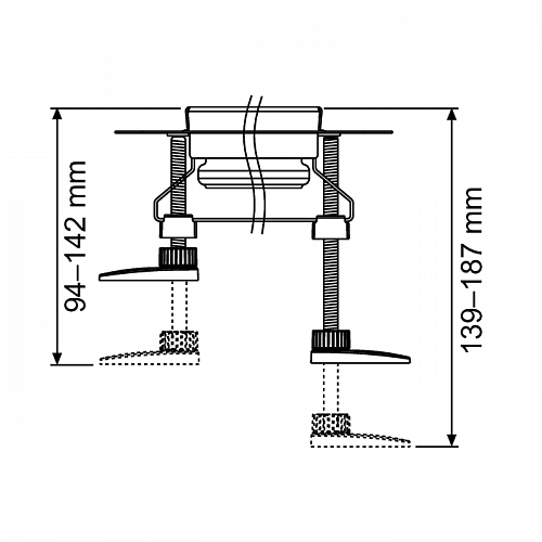 Комплект опор TECE TECEdrainline, 4 x 94 -142 мм 660003