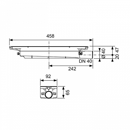 Сифон TECE TECEdrainprofile заниженный, DN40 673001