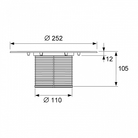 Удлинитель TECE TECEdrainpoint S, с универсальным фланцем Seal System 3660005